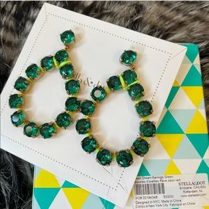 Neon Dream Statement Earrings - Green